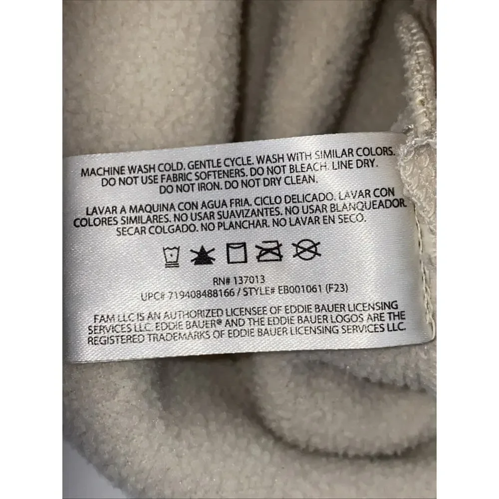 Eddie Bauer 2XL XXL Henley Button Pullover Sweater 1/4 Snap